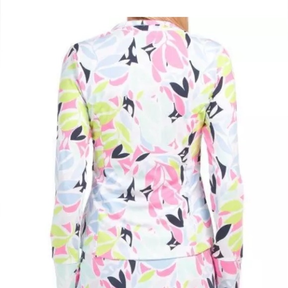 Tommy Bahama UPF 50 Floral Print Long Sleeve 1/4 Zip Golf Top Size XS - Picture 5 of 9